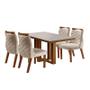 Imagem de Sala de Jantar Completa com 4 Cadeiras 1,20x0,80m - Lottus - LJ Móveis