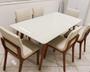 Imagem de Sala de Jantar Completa com 6 Cadeiras Madeira Maciça 2,20x1,10 metros - Petra - Art Salas