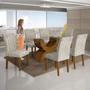 Imagem de Sala de Jantar Completa com Mesa Tampo de Vidro, 6 Cadeiras e Aparador Leifer Imbuia