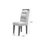 Imagem de Sala de Jantar Completa Luna c/ Tampo Madeirado Vidro Canto Curvo 90x90cm e 4 cadeiras Imperatriz Imbuia/Off White - Suede Capuccino - Rufato