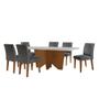 Imagem de Sala de Jantar Mesa Evora 180cm MDF Canto Copo com 6 Cadeiras Grécia Rufato