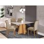 Imagem de Sala de Jantar Patricia 130cm com 4 Cadeiras Juliana Wood Nature/Off White/Madeira/Joli