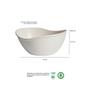 Imagem de Saladeira bowl oval design bege marfim tigela salada pipoca