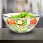 Imagem de Saladeira Grande 4,5 L + Colher + Garfo de salada acrílico Conjunto Para Salada Kit 3 Peças Top Cozinha Delta - PANAMI