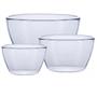 Imagem de Saladeira Redonda Bowl De Vidro Tigela Ruvolo Tigelas 3 Pcs