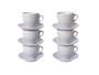 Imagem de SALDO DE FÁBRICA - Conjunto 6 Xícaras de Café com Pires 75ml em Porcelana - 2ª LINHA
