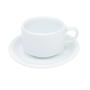 Imagem de SALDO DE FÁBRICA - Conjunto 6 Xícaras de Chá com Pires 200ml em Porcelana - 2ª LINHA