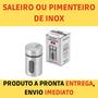 Imagem de Saleiro E Pimenteiro Especiarias Vidro Aço Inox Visor Premium