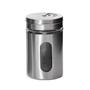 Imagem de Saleiro Pimenteiro Pote Porta Temperos Aço Inox Com Visor