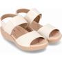 Imagem de Sandália Anabela Fascite Plantar Joanete Wide Fit tiras autocolantes Conforto 239016 Piccadilly Off White