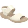 Imagem de Sandália Anabela Fascite Plantar Joanete Wide Fit tiras autocolantes Conforto 239016 Piccadilly Off White