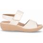 Imagem de Sandália Anabela Fascite Plantar Joanete Wide Fit tiras autocolantes Conforto 239016 Piccadilly Off White
