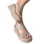 Imagem de Sandalia anabela plataforma feminina alma shoes 4300-0