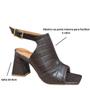 Imagem de Sandália Ankle Boot Fem Vizzano Salto Bloco Fechada Fivela