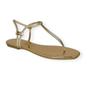 Imagem de Sandalia anna flor rasteira casual feminina 270-81a ouro light