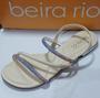 Imagem de Sandália Beira Rio Rasteira Feminina Creme com Strass 8263.969