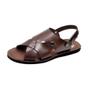 Imagem de Sandália Chinelo Masculino Âncora Couro Legitimo Linha Conforto Reta Oposta- 702 - Café