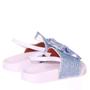 Imagem de Sandalia Chinelo Slide lacinho Feminina Branco Azul Glitter