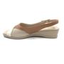 Imagem de Sandália Comfortflex Slingback Anabela Bege 2470405