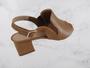 Imagem de Sandália couro BEGE, estilo sandal boot, salto 4 cms.