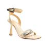 Imagem de Sandália Couro Off White Salto Alto Cecconello 2346002-6