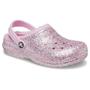 Imagem de Sandália crocs classic lined glitter clog t flamingo