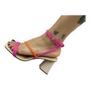 Imagem de Sandalia Dakota Y0982 Salto Grosso Baixo Multicolorida Feminino