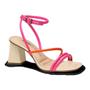 Imagem de Sandalia Dakota Y0982 Salto Grosso Baixo Multicolorida Feminino