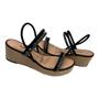 Imagem de Sandalia Dakota Z9657 Papete Flatform Salto Anabela Brilho Feminino