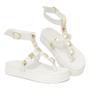 Imagem de Sandália Fashion Feminina com Fivela Ajustável Ecológico Desfile com Estilo Branco