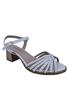 Imagem de Sandália Feminina Em Couro Casual Salto Bloco Scarpetti 439-2928 Off White