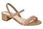 Imagem de Sandália feminina moleca 5259.846 tira em strass salto bloco 4 cm