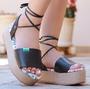 Imagem de Sandália Feminina Moleca 5431.820Tira Amarração Plataforma Flatform - Original