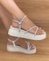 Imagem de Sandalia Feminina Papete Strass Luxo Rasteirinha Flatform - 05TR