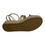 Imagem de Sandalia Feminina Quiz 611957-17 Flatform Sola Alta Papete Casual Fivela