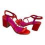 Imagem de Sandalia Feminina Ramarim 2231202 Salto Alto Elastico Casual Confortavel