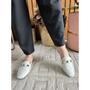 Imagem de Sandália Feminina Sapatilha Mule Bico Quadrado Detalhe Em Spike Tendencia Moda Sapato
