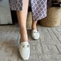 Imagem de Sandália Feminina Sapatilha Mule Bico Quadrado Detalhe Em Spike Tendencia Moda Sapato
