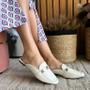 Imagem de Sandália Feminina Sapatilha Mule Bico Quadrado Detalhe Em Spike Tendencia Moda Sapato