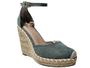 Imagem de Sandalia Feminino Casual Anabela Suede Salto de 11cm