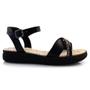 Imagem de Sandália Flat Feminina Comfortflex Preto 24-42301