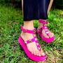 Imagem de Sandalia Flatform Feminina Papete Plataforma Spike Brilhante - 900 GG