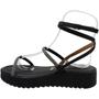 Imagem de Sandália Flatform Vizzano Gladiadora Tiras Brilhantes Feminina 