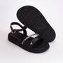 Imagem de Sandália Infantil Kidy Mini Flat Form Com Strass Preto