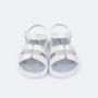 Imagem de Sandália Infantil Menina Pampili Sand Flower Branco e Strass