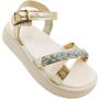 Imagem de Sandália Infantil Menina Papete Casual Dia a Dia Escola com Strass Conforto Kidy 440-0014