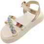Imagem de Sandália Infantil Menina Papete Casual Dia a Dia Escola com Strass Conforto Kidy 440-0014