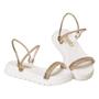 Sandália Infantil Menina Papete com Strass Ajustável - Footz Imagem de Sandália Infantil Menina Papete com Strass Ajustável