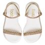 Sandália Infantil Menina Papete com Strass Ajustável - Footz Imagem de Sandália Infantil Menina Papete com Strass Ajustável