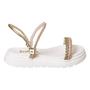 Sandália Infantil Menina Papete com Strass Ajustável - Footz Imagem de Sandália Infantil Menina Papete com Strass Ajustável